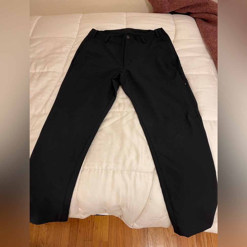 Black, small, Mack Weldon Radius Flex pants.